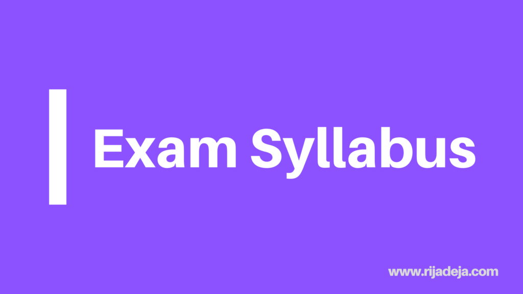 all exam syllabus