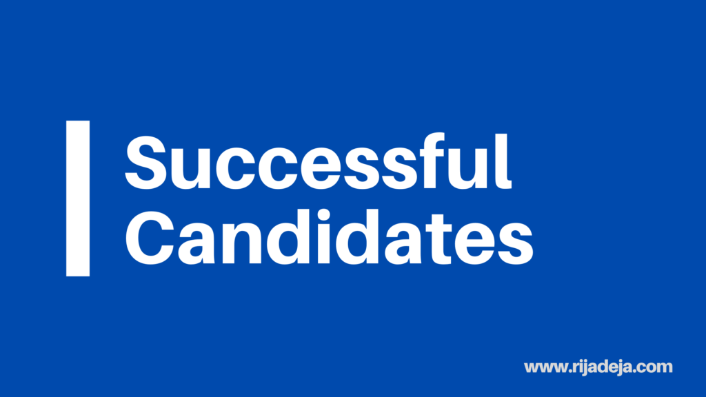 Successful candidates list